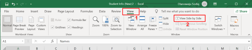 comparare din Excel