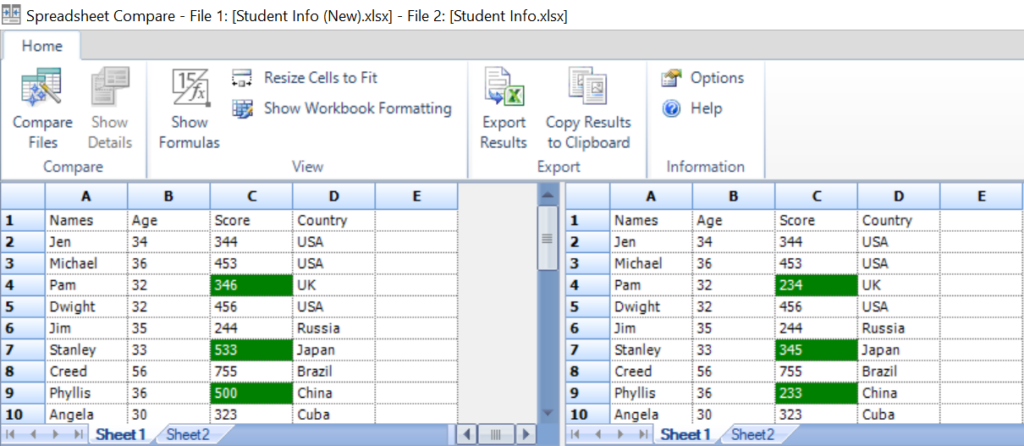 Cum să comparați două fișiere Excel