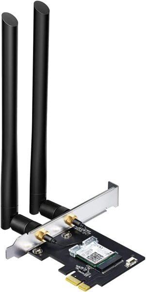 TP-Link Archer T5E - Tarjeta de Red WiFi Gigabit AC1200 + Bluetooth 4.2, Chipset Inter AC7265 con 2 Antenas Desmontables de Alta Ganancia 5dbi, Compatible Windows 11/10/8.1/8/7