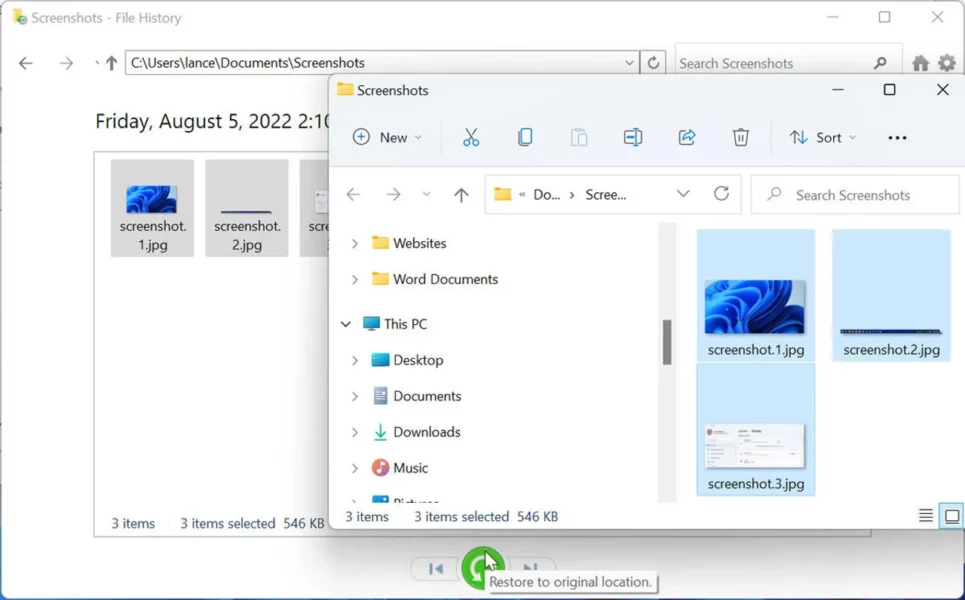 Backup fișiere în Windows 10 și 11