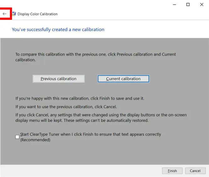 Setare calibrare Windows 10