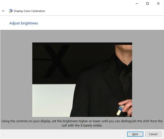 control luminiozitate windows 10