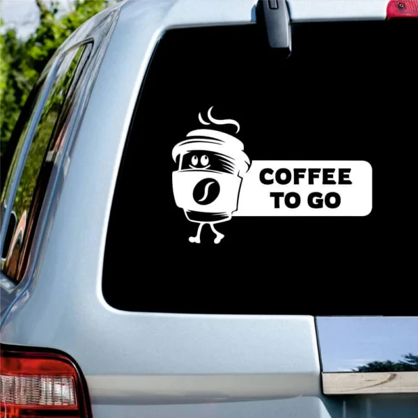 Sticker auto Coffee to go