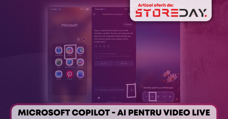Microsoft Copilot AI pentru video live