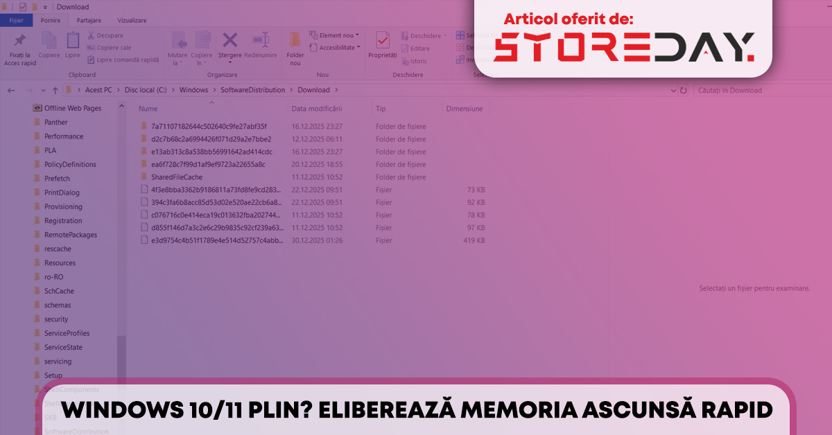Windows 10 11 plin Eliberează memoria ascunsă rapid
